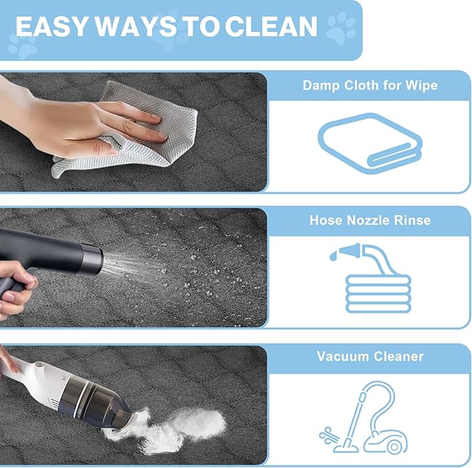 Dog Car Seat Cover for Back Seat, Waterproof Protector with Side Flaps, Scratchproof Hammock, Non-Slip Bottom for Cars/Trucks/SUVs (Black02)-PawvioPets