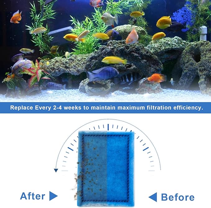 8 Pack Aquarium Filter Cartridge Replacement Rite-Size B Filter Cartridges Compatible with MarineLand Penguin PRO Power Filters 100/125/175 /150, for Aqua-Tech(EZ-Change #2) 10-20 Gallon Power Filters-PawvioPets