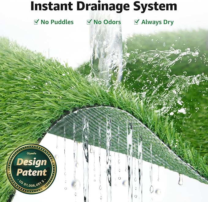 Dog Grass pad with Tray,45”x 29” Indoor Dog Potty with 2 Packs Replacement Artificial Fake Grass-5 Packs Disposable Puppy Pads,for Puppy Training Apartment,Outdoor Use-PawvioPets