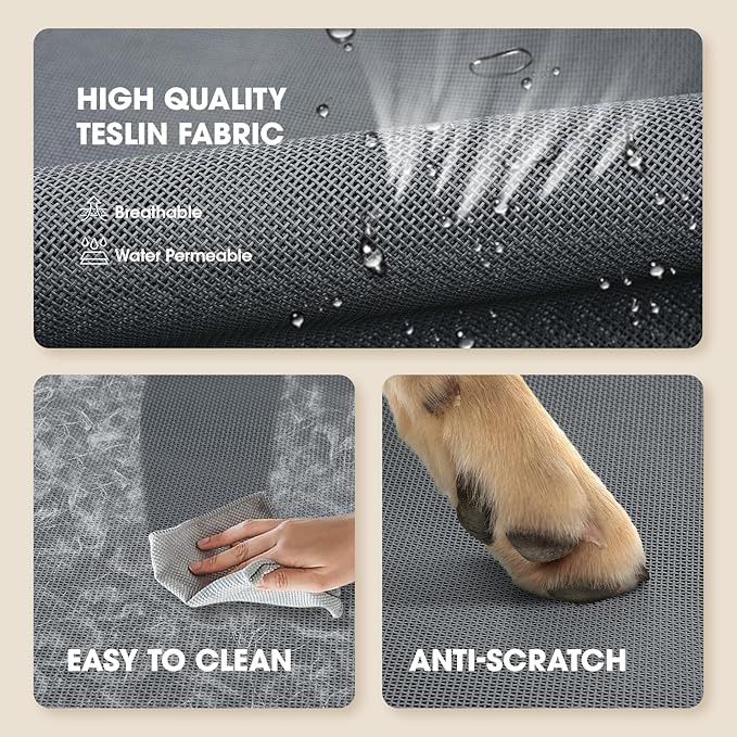 Elevated Dog Bed, Raised Outdoor Dog Bed for Extra Large Sized Dog, Portable Cooling Pet Cot with Breathable & Washable Mesh, Indoor & Outdoor Pet Hammock with Skid-Resistant Feet.-PawvioPets