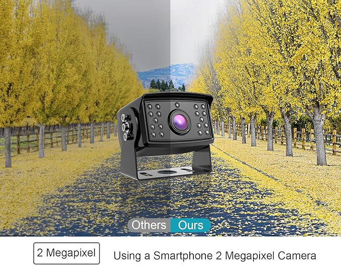 FOOKOO Ⅱ HD Backup Camera System Kit,7" 1080P Reversing Monitor+IP69 Waterproof Rear View Camera,Sharp CCD Chip, 100% Not Wash Up,Truck/Semi-Trailer/Box Truck/RV (FHD1-Wired)-PawvioPets