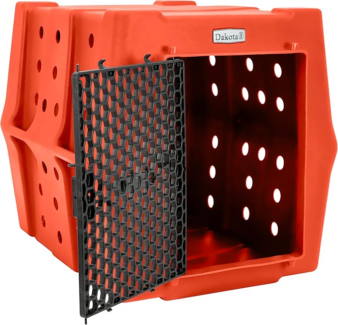 Dakota 283 Crate - Canine Rough and Tough Economy Kennel (Orange, Intermediate)-PawvioPets