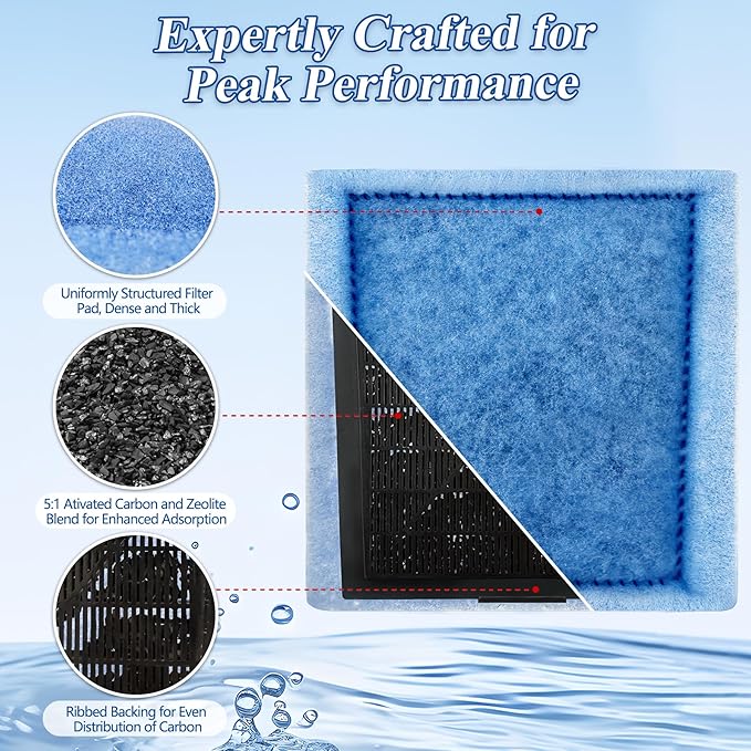 Aquarium Filter Cartridge for Fish Tank: 30-Pack for Rite-Size C & EZ-Change #3 Replacement Cartridge Compatible with Marineland Penguin PRO 275/375 & Original 200/350 & Aqua-Tech Filter 20-40/30-60-PawvioPets