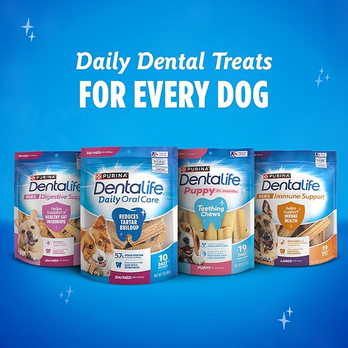 DentaLife Daily Oral Care Dog Treats for Large Dogs 40 plus lbs., Chewy Dental Treat to Freshen Breath and Fight Tartar, Chicken Flavor, 36 oz., 30 Chews - 30 ct. Pouch-PawvioPets