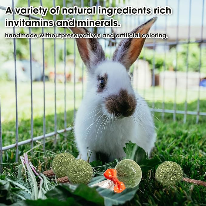 18-Pack Natural Alfalfa & Apple Wood Chew Lollipops for Small Pets - Healthy Dental Toys for Hamsters, Rabbits, Guinea Pigs, Chinchillas-PawvioPets