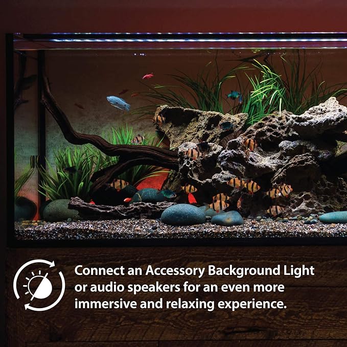 Current USA 24-36" Inch Satellite Freshwater LED Plus Full Spectrum RGB+W Light for Aquariums | Wireless 24 Hour Remote Control Fish Tank Lighting (4506)-PawvioPets