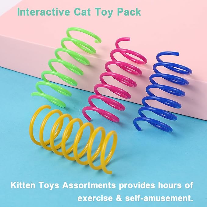 42pcs Interactive Cat Toys Kit - Multi-Activity Kitten Toy Set with Collapsible Tunnel, Feather Wand & Bell, Cat Balls Toys - Indoor Play Enrichment Supplies for Adult Cats & Kittens-PawvioPets