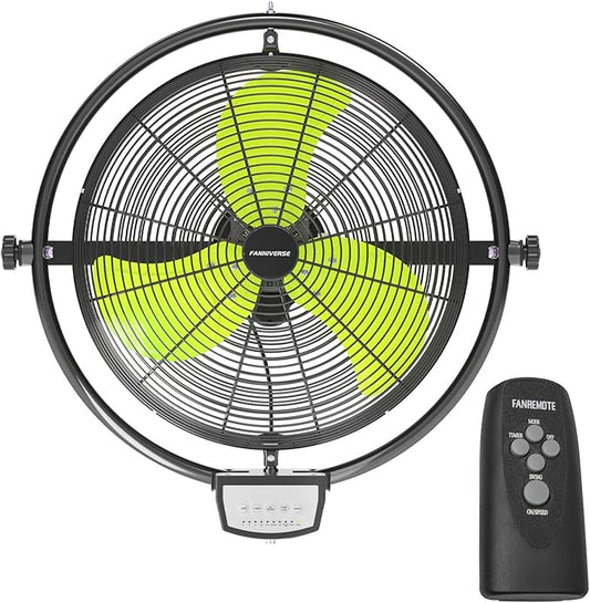 20 Inch Wall Metal Fan Pro Series Remote Control, High Velocity Wall Mount Fans for Commercial, Residential, Warehouse, Covered Patio, Shop, Garage, Barn 3 Speed 5200 CFM UL Safety Listed-PawvioPets