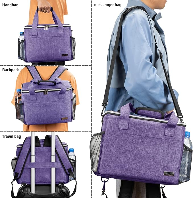 BAGLHER Dog Travel Bag Backpack Pet Supplies Backpack 5-Piece Set with Shoulder Strap 2 Lined Pet Food Containers 4 Foldable Feeding Bowls Essential Kit for Pet Travel-PawvioPets