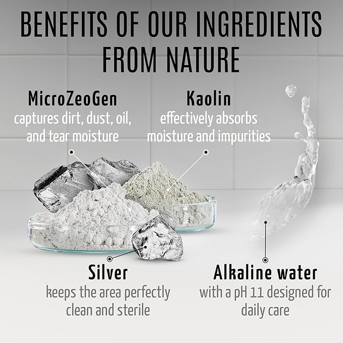 Clear Eyes Solution Set 6in1 Multi-Functional Pure Mist and Stainless Look Clay Mask - Tear Stain Remover, Eye Cleaner - Eye Care Ear Care Grooming Treatment for All Dogs and Cats Eyes-PawvioPets