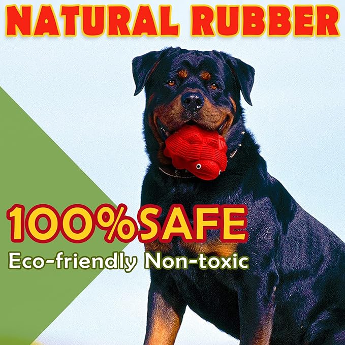 Dog Toys for Aggressive Chewers, Heavy Duty Tough Dog Toy for Large Dogs, Indestructible Squeaky Dog Toys-PawvioPets