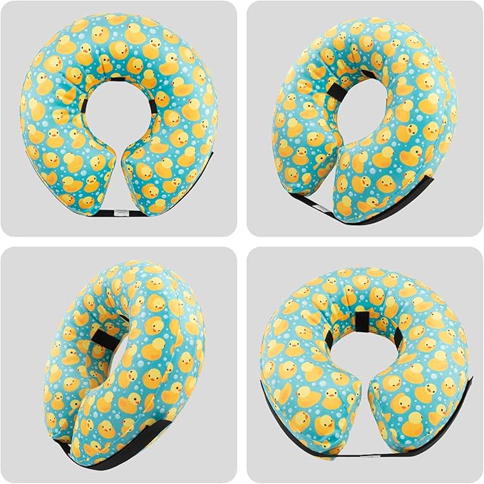 CuteBone Inflatable Dog Neck Donut with Removable Soft Fleece Covers for Small/Medium/Large Dogs and Cats After Surgery GWB04XL-PawvioPets