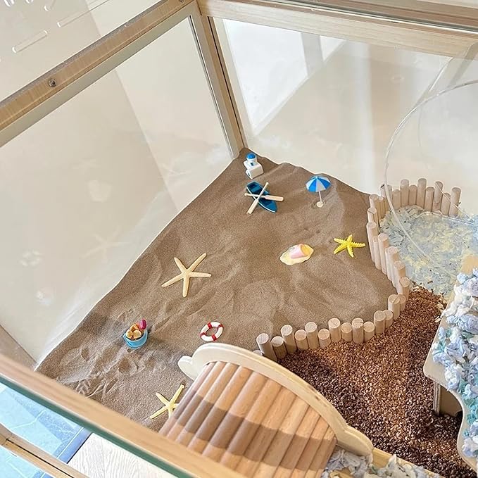 DR.DUDU Hamster Bath Sand, 2.8lb Dust Free Desert Sand or Potty Litter Sand for Hamster Chinchillas Gerbil Syrian Mice Small Animals (Beige)-PawvioPets