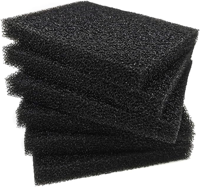 Aquarium Bio Fitler Media Sponge, 6.28 x 5.5 x 0.78 inch 6 Pcs Foam Filter Pad Inserts for ML350-PawvioPets