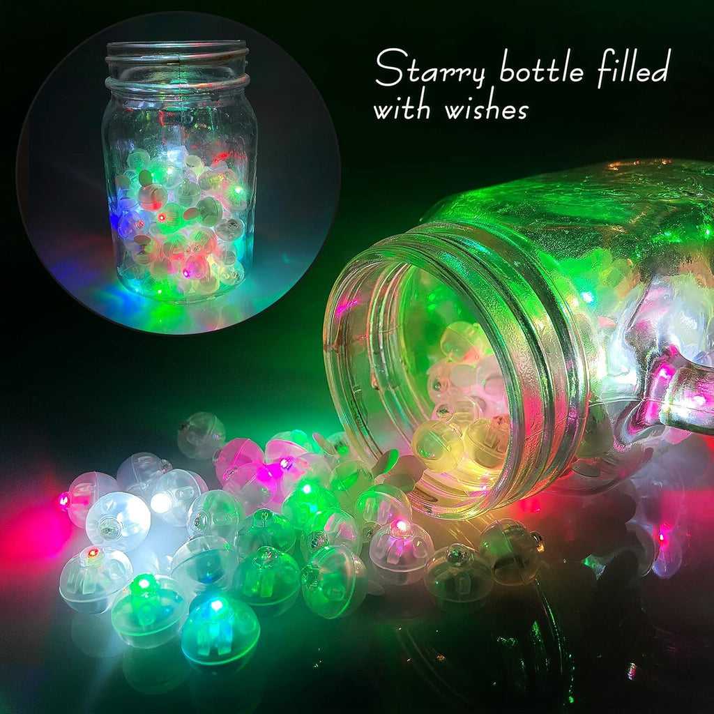 Aogist 100Pcs Multicolor Balloon Lights with Hook,Long Standby Time,Waterproof Mini Light for Birthday Party Wedding Christmas Halloween Easter Decorative (Flash)