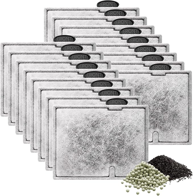 16 Pack Small Aquarium Filter Cartridges Compatible with Aqueon Replacement Filter Cartridges Compatible with Aqueon QuietFlow E Internal Power Filter Size 10 and Minibow Aquarium Filters Size 1/2.5/5-PawvioPets