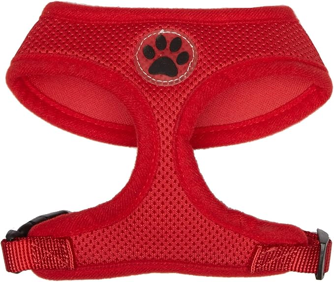 BINGPET No Pull Dog Harness for Small Medium Dogs,All Weather Mesh Step in Vest Harness for Small Dogs,Breathable Mesh Puppy Cat Harnesses,Step-in Air Dog Harness for for Small Dogs,Red,Small-PawvioPets