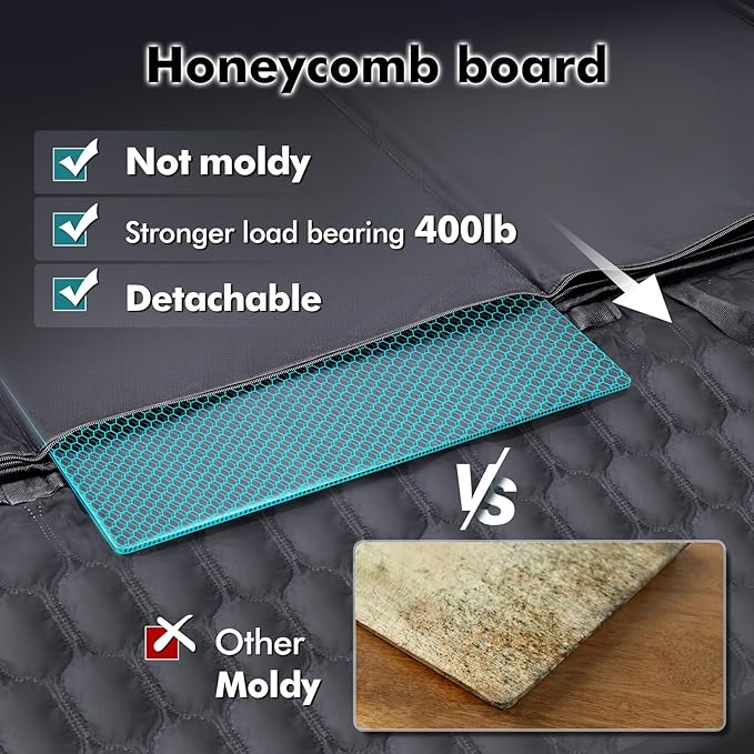 Back Seat Extender for Dogs-Supports 400lb,Hard Bottom Dog Car Seat Cover for Back Seat -Detachable,Scratch Proof Nonslip,Dog Hammock for Car,Truck with Anti-Slip Dispensing-PawvioPets