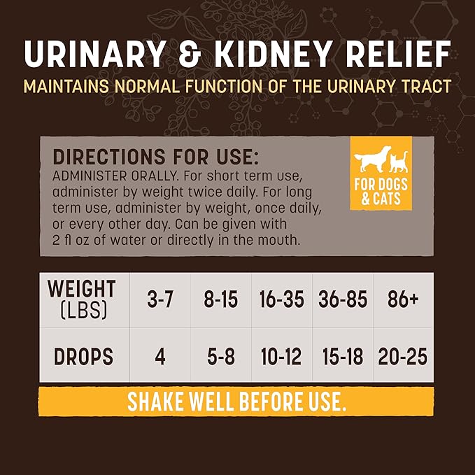 Earth Animal Herbal Remedies | Urinary and Kidney Relief | 2 fl oz-PawvioPets