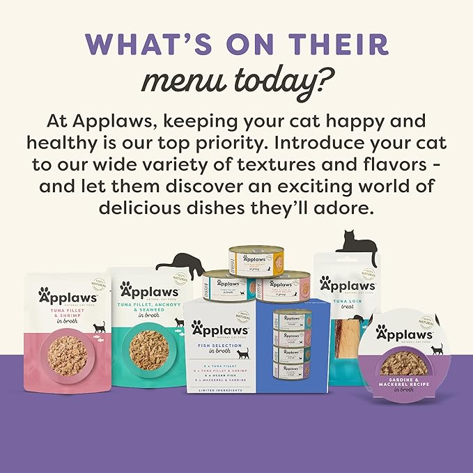 Applaws Natural Cat Treats, Grain-Free, High-Protein Whole Chicken & Tuna Loins, Single-Ingredient Healthy Snack for Cats (12 x 1.06 oz Loins)-PawvioPets