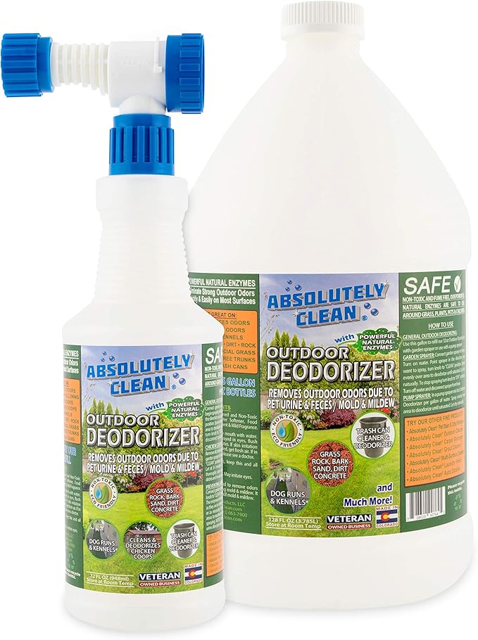 Amazing Outdoor Deodorizer odor eliminator Natural Enzyme Just Spray & Walk Away Grass, AstroTurf, Dog Runs, Patios, Decks, Fences & More Vet Approved - odor eliminator for strong odor-PawvioPets