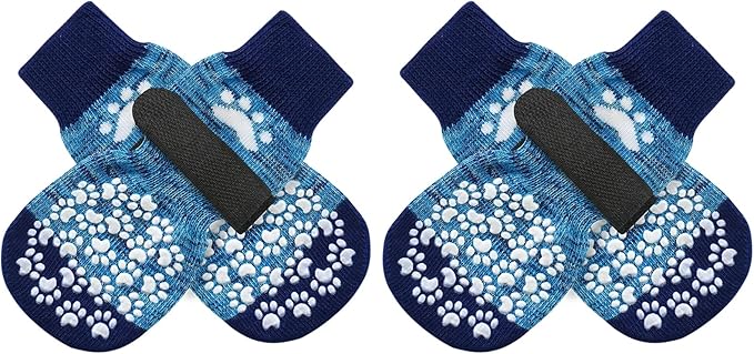 EXPAWLORER Anti Slip Dog Socks to Prevent Licking Paws, Dog Shoes for Hot Pavement, Dog Booties for Small Medium Large Senior Dogs, Traction Control Dog Boots & Paw Protectors for Hardwood Floors-PawvioPets