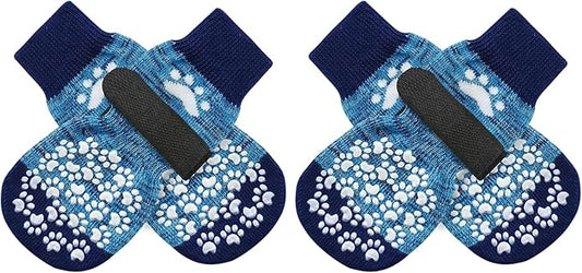 EXPAWLORER Anti Slip Dog Socks to Prevent Licking Paws, Dog Shoes for Hot Pavement, Dog Booties for Small Medium Large Senior Dogs, Traction Control Dog Boots & Paw Protectors for Hardwood Floors-PawvioPets