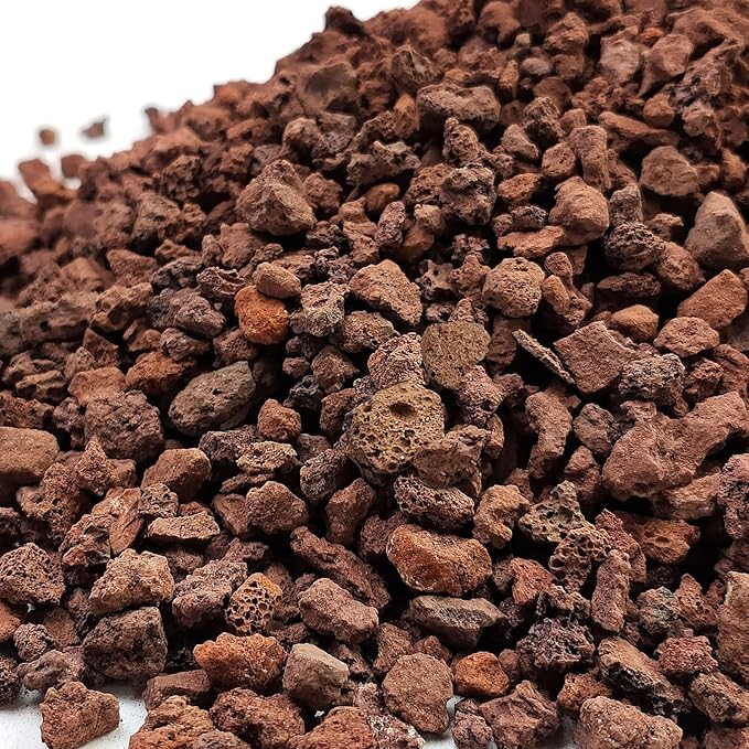 2 lbs Red Lava Rocks for Plants,1/4 Inch Crush Volcanic Rock Gravel Potting Mix for Succulent Cactus Bonsai Aquarium Fire Pits and Garden Landscaping-PawvioPets