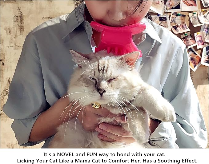 Cat Brush Shedding Grooming, Soft Massage Cat Tongue Brush, Licking Your Cat Like a Mama Cat to Comfort, Surprise Pet Gifts-PawvioPets