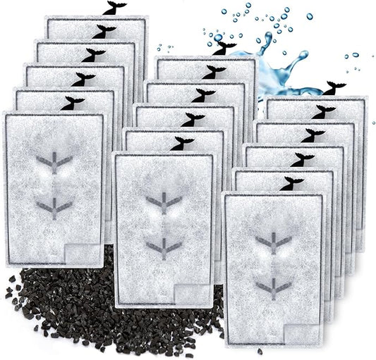 Erreloda 15 Packs Extra Small Filter Cartridges Replacement Compatible with Aqueon QuietFlow E Internal Power Filter Size 3-PawvioPets