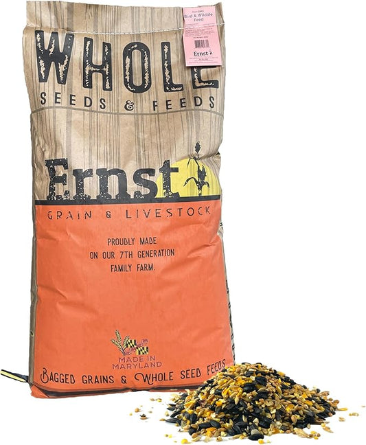 Ernst Grain & Livestock's Bird and Wildlife Feed – Perfect for Birds, Ducks, Squirrels, Turkeys, Rabbits, Geese, and Deer – Non-GMO Wild Animal & Bird Feed for Outside Feeders (46 Pounds)-PawvioPets