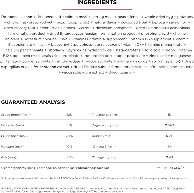 Go! Solutions Carnivore, Grain-Free, Protein Rich Dry Cat Food, Salmon and Cod Recipe, 16 lb Bag-PawvioPets