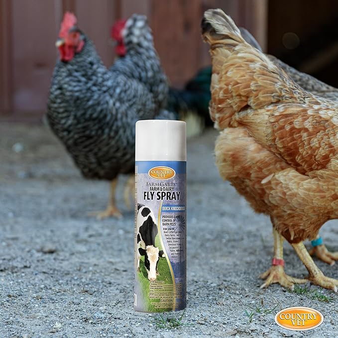 County Vet FarmGard Farm and Dairy Fly Spray -16 oz - (Case of 6) - 349316CVB - Provides Rapid Control of Barn Pests-PawvioPets