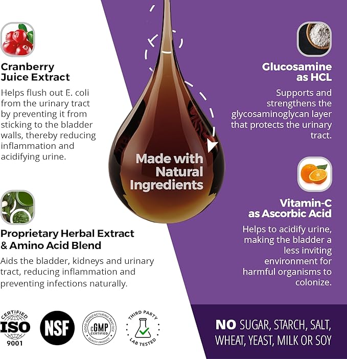 Cat & Dog Urinary Tract Treatment, Bladder & Kidney Support for Dogs and Cats, Powerful Yet Gentle Pet Care, with Liquid Cranberry & Glucosamine, Chicken Flavor, 6 oz Bottle, 3 Pack-PawvioPets