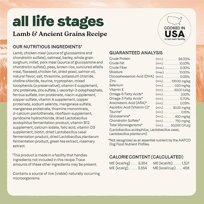 Canidae All Life Stages Real Lamb & Ancient Grains Recipe – High Protein Premium Dry Dog Food for All Ages, Breeds, and Sizes– 27 lbs.-PawvioPets
