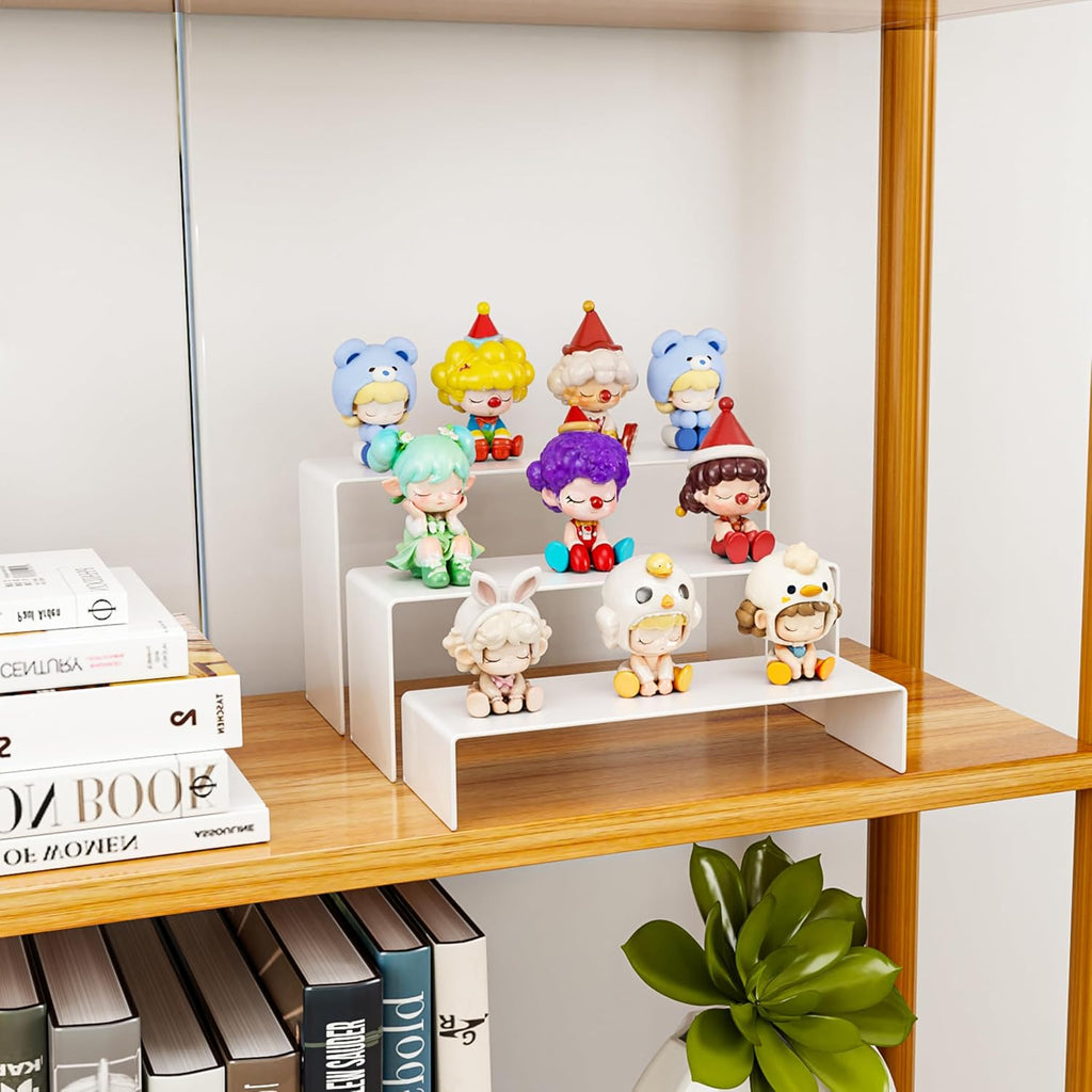 ihomecooker 6 Pc Metal Display Risers Showcase for Shoe Risers Retail Stand Cupcake Stand Dessert Stand (Grayish White)