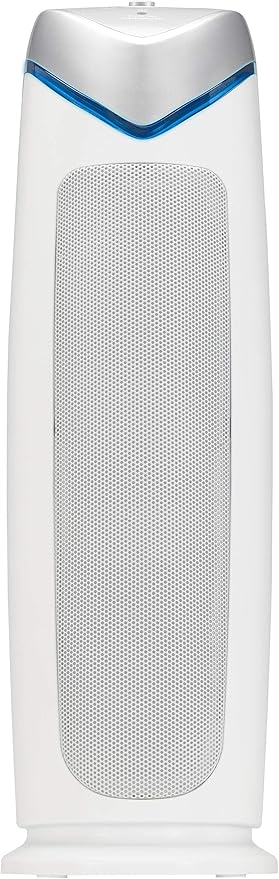 GermGuardian Air Purifier for Home with HEPA Pure Filter, for Wildfire Smoke, Pet Dander, Pollen, Odors, Large Rooms Up To 743 Sq. Ft., Removes 99.97% Pollutants, UV-C Light, 22", AC4825W, White-PawvioPets