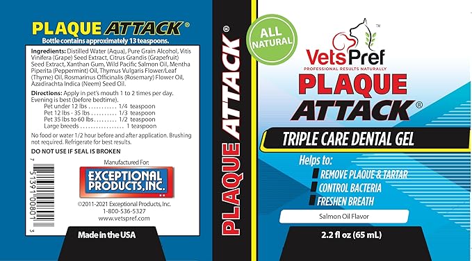 Gel with Wild Salmon Oil. As Seen On TV Pet Dental, Don't Mess with Harsh Chemicals in Your pet's Food or Water, Simply Swipe on Teeth and Your pet's Teeth and Gums Will Improve.-PawvioPets