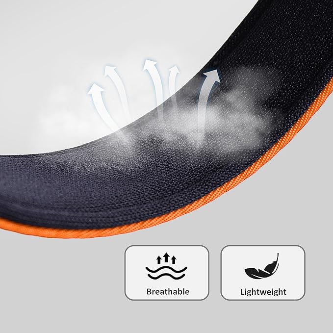 Didog Soft Padded Dog Collar for Large Dogs, Colorful and Durable Pet Collar with Quick Release Buckle, Light and Breathable for Daily Walking, Orange, L-PawvioPets