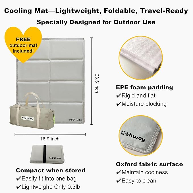 Dog Tent Cotton Fabric, Aluminum Poles and Camping Mat, Outdoor Weatherproof, Dog House Outdoor, Breathable with 2 Side Windows, Portable and Collapsible (Gray, Small)-PawvioPets