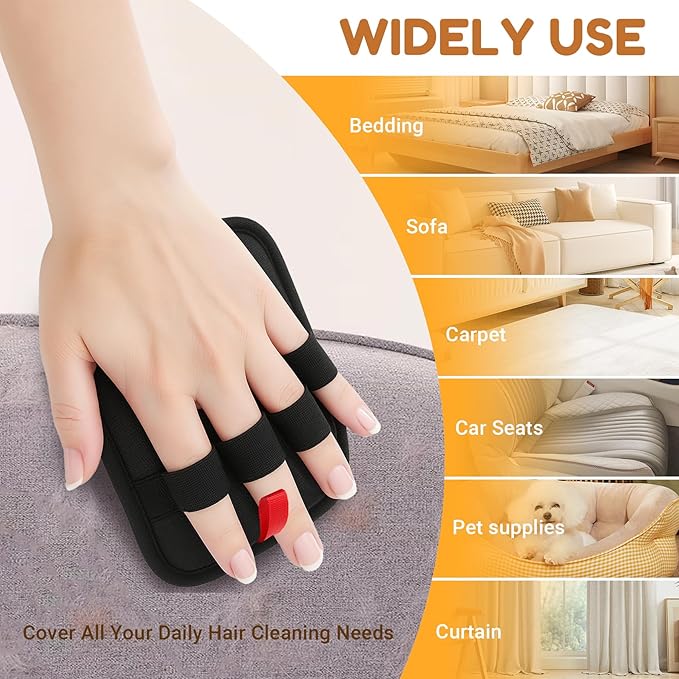 1PCS Pet Hair Remover Glove,Electrostatic Pet Hair Removal,Reusable Cat & Dog Hair Removal for Couch,Furniture,Clothing & Bedding,Carpet,Car Seat...Lint Mitt for Pet Hair,Upgraded Fur Remover Tool-PawvioPets