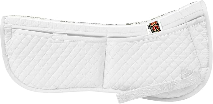 ECP Equine Comfort Products Adjustable Shock Absorbing Memory Foam Half Saddle Pad, Injury Prevention & Pressure Relief, Customizable Fit, Breathable for All Riding Styles-PawvioPets