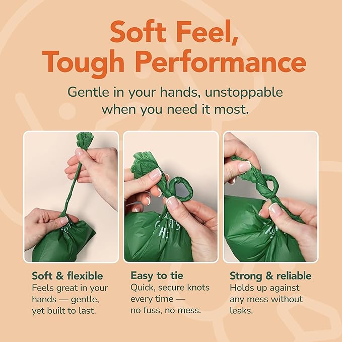 Biodegradable Dog Poop Bag - 180 Dog Waste Bags Total, Leakproof & Odor-Trapping, Durable Doggy Waste Bags - 12 Rolls (15 Pet Poop Bags Per Roll), 13x9" Environment-friendly Potty Bags-PawvioPets