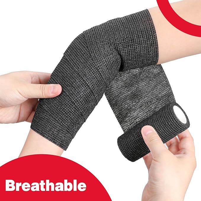 AZEN 9 Pack Self Adhesive Bandage Wrap, 4" X 5 Yards Elastic Cohesive Bandage Wrap, Color Athletic Tape, Tattoo Grip Tape Wrap, Vet Wrap, Ankle Tape-PawvioPets