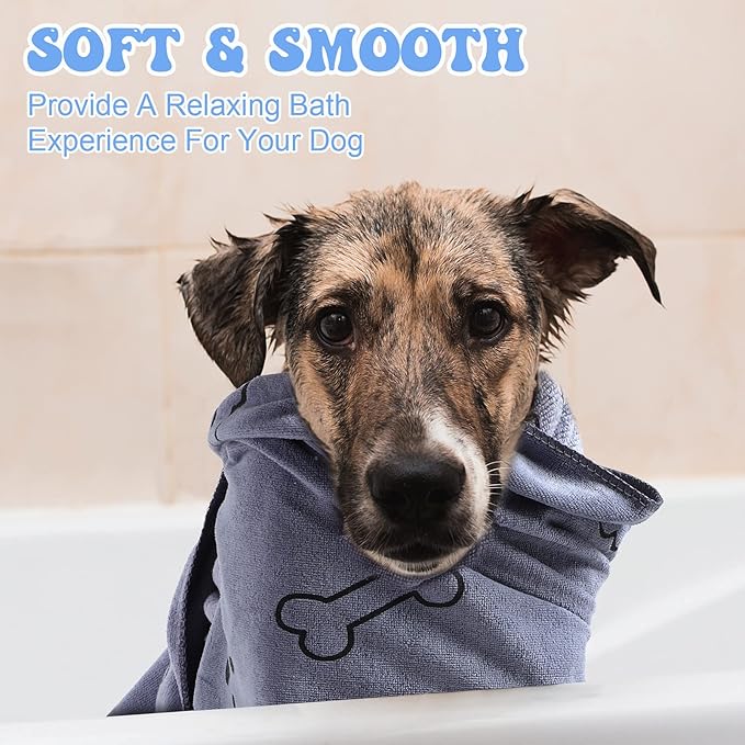 8 Pcs Dog Towels Pet Bath Drying Towels 55 x 28 Inches Large Absorbent Microfiber Quick Fast Drying Soft Beach for Lightweight Cat and Puppy Shower Essentials Cleaning Accessories(Multicolor)-PawvioPets