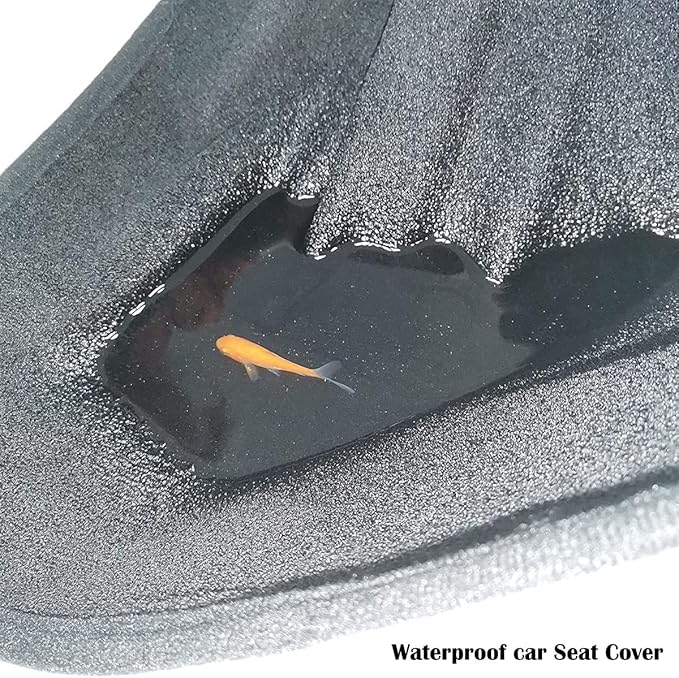 Car Seat Cover Protector Front Seats,for Gym Workout,Running,Swimming,Beach and Hiking,Waterproof Sweat Towel Bucket Seat Covers for Cars SUV Trucks (Grey, 2Pcs)-PawvioPets