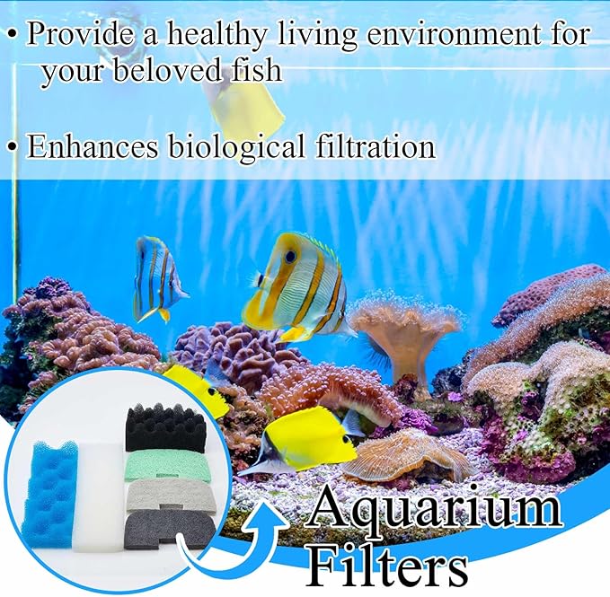 32 Pcs Aquarium Replacement Maintenance Kit Compatible with Fluval 206/207 Filter Media Including Biological Sponge, Ammonia/Phosphate/Nitrite Remover Pad, Aquarium Towel, Grease-PawvioPets