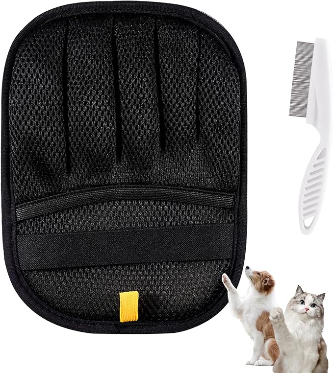 Cat Hair Gloves for Pet Hair Removal，Reusable Cats & Dog Pet Hair Remover Electrostatic Gloves for Pets Grooming,Furniture,Carpet,Car,Couch-PawvioPets