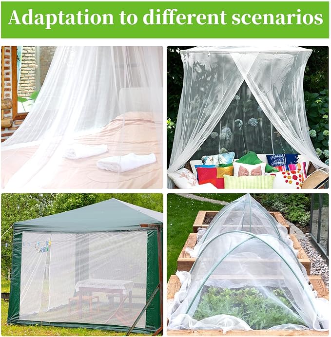 78x10Ft Mosquito Netting Garden Mesh Netting, Bug Insect Mosquito Fly Bird Net, Animals Barrier Protection Net, White 3x24m-PawvioPets