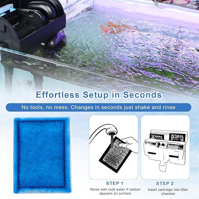 8 Pack Aquarium Filter Cartridge Replacement Rite-Size B Filter Cartridges Compatible with MarineLand Penguin PRO Power Filters 100/125/175 /150, for Aqua-Tech(EZ-Change #2) 10-20 Gallon Power Filters-PawvioPets